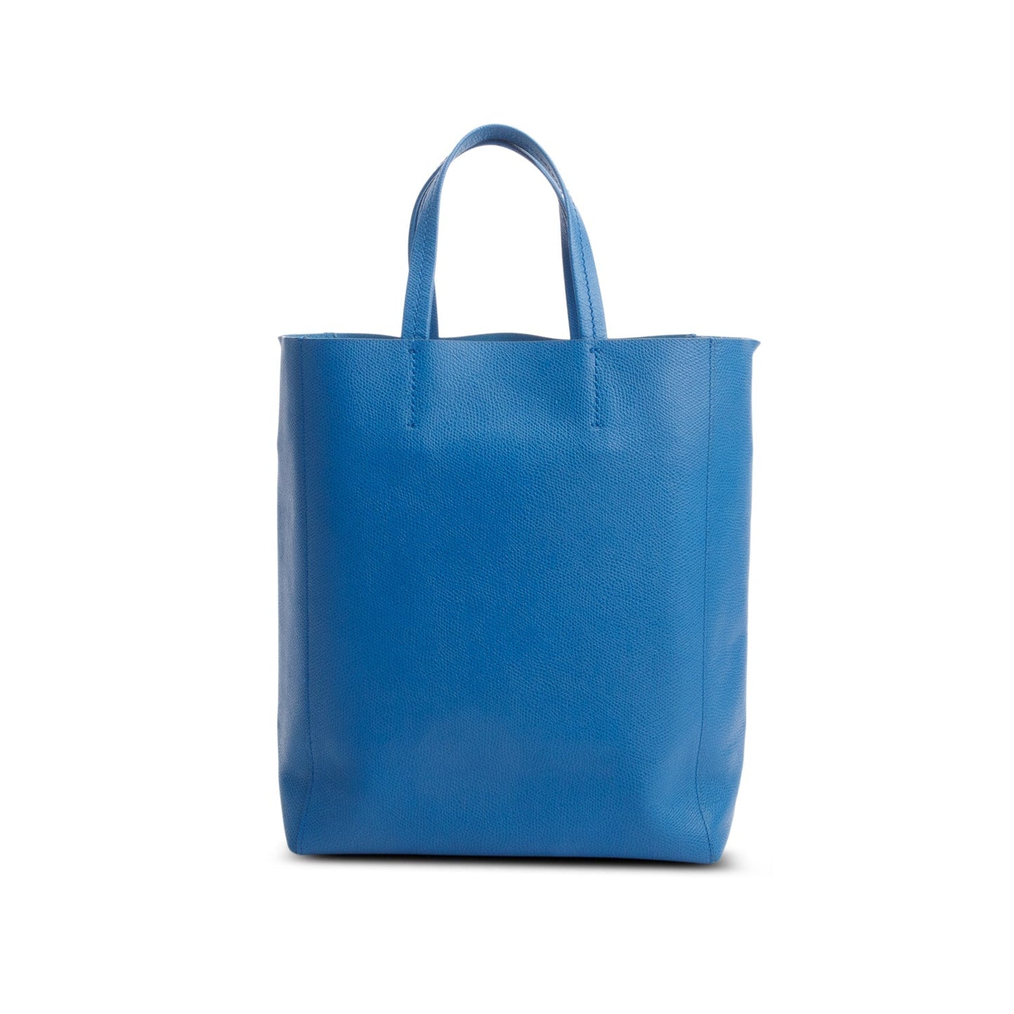 Celine Blue Grained Calfskin Small Vertical Cabas Tote