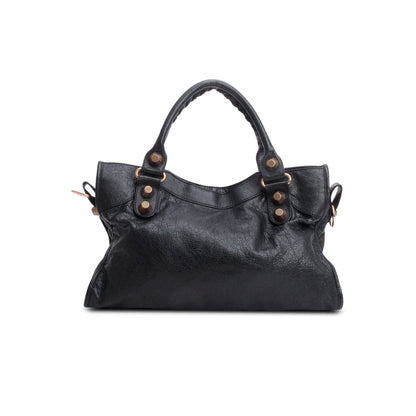 Balenciaga Black Agneau Giant 21 City Bag