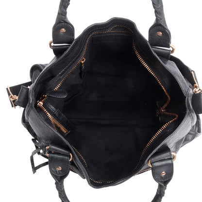 Balenciaga Black Agneau Giant 21 City Bag