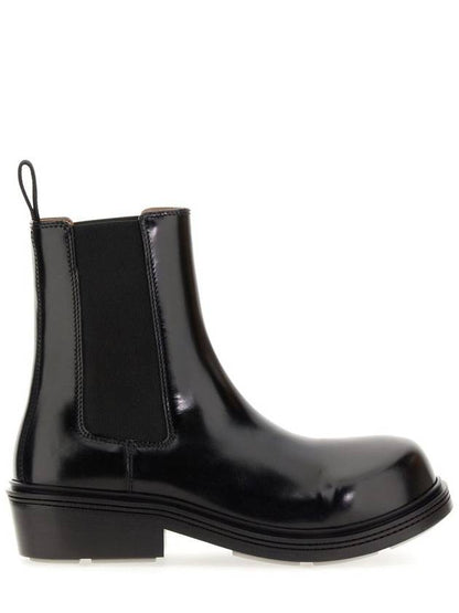 Luxury Bottega Veneta Fireman Leather Chelsea Ankle Boots