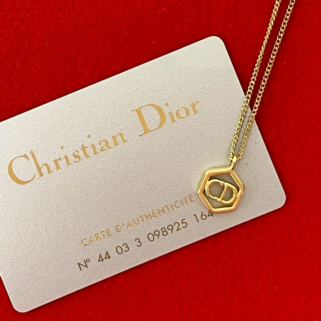 Dior Necklace Gold Plated gold CD logo Women