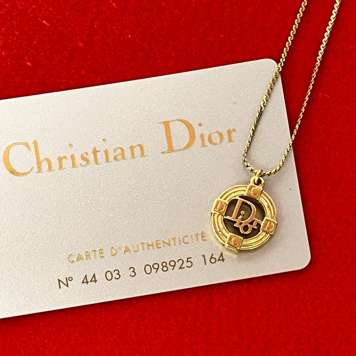 Dior Necklace Gold Plated gold logo Women