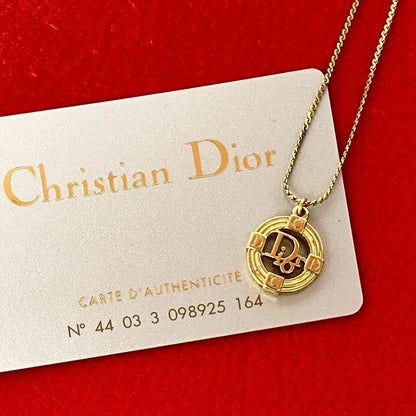 Dior Necklace Gold Plated gold logo Women