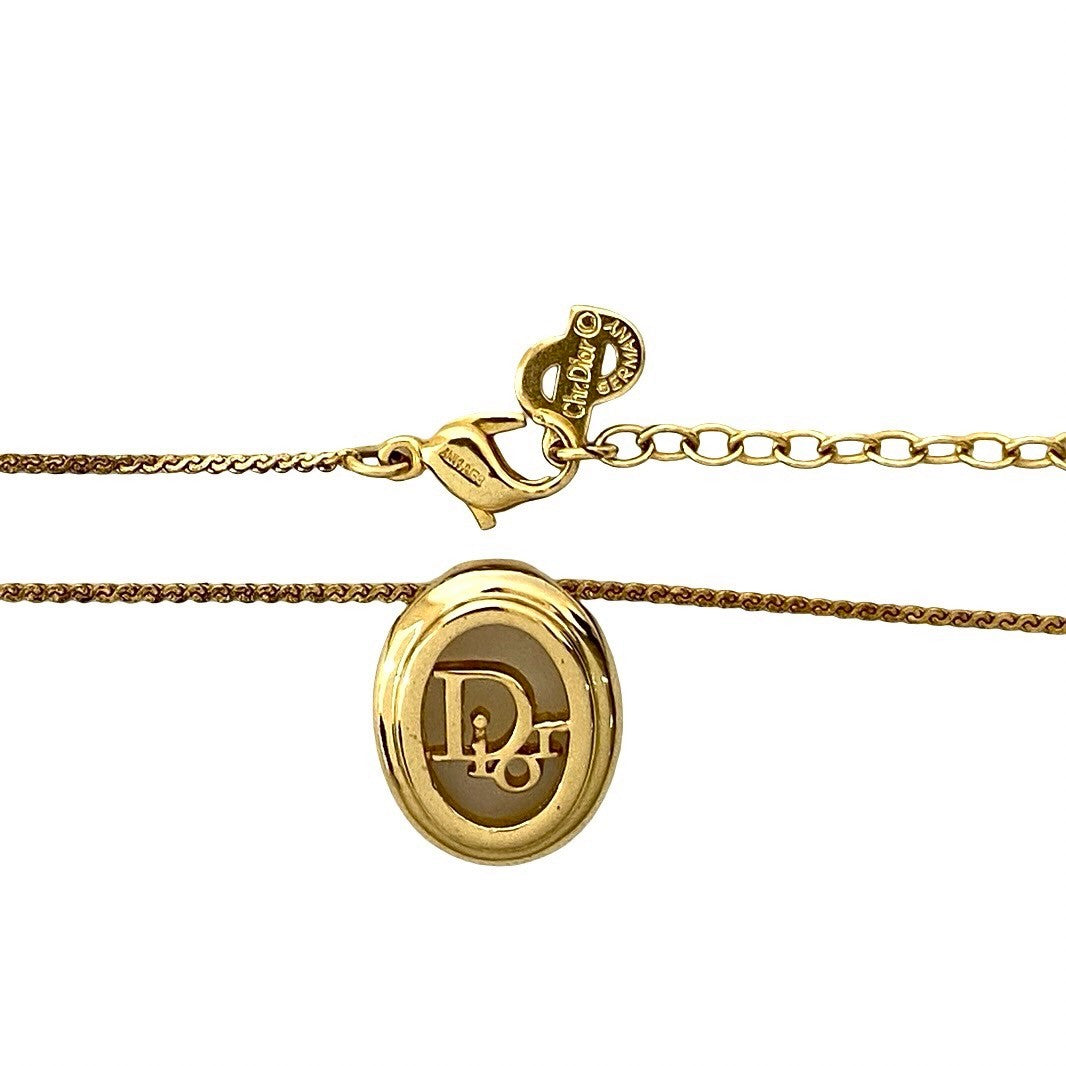 Dior Necklace Gold Plated gold logo Women