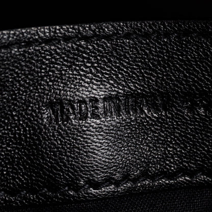 Balenciaga Navy Shiny Calfskin Logo Croc Embossed S Ville Top Handle Bag