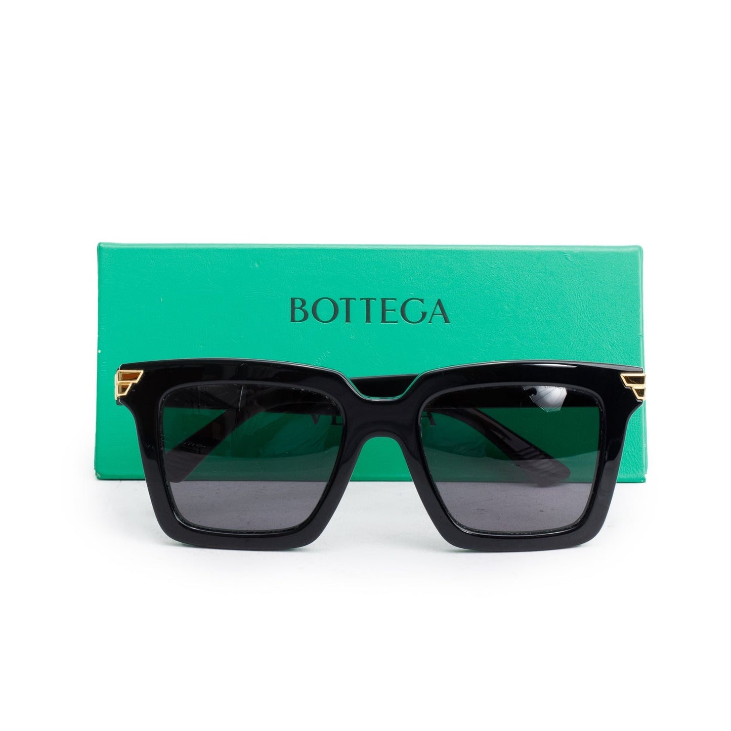 Bottega Veneta BV1005S Black Acetate Square Sunglasses