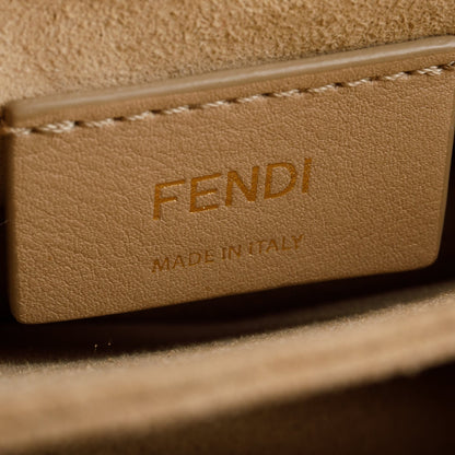 Fendi Vitello Liberty Bi-Color FF 1974 Embossed Small Kan U Shoulder Bag