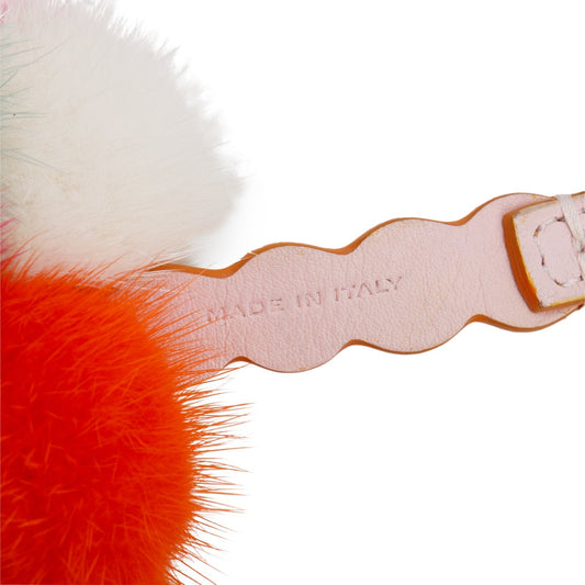 Fendi Multicolor Mink Fur & Calfskin Leather Fun Fair Ice Cream Cone Bag Charm