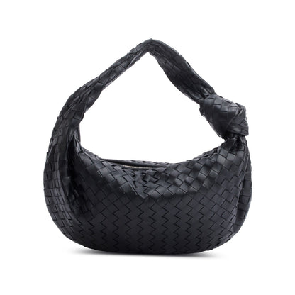 Bottega Veneta Black Nappa Intrecciato Small Jodie Shoulder Bag