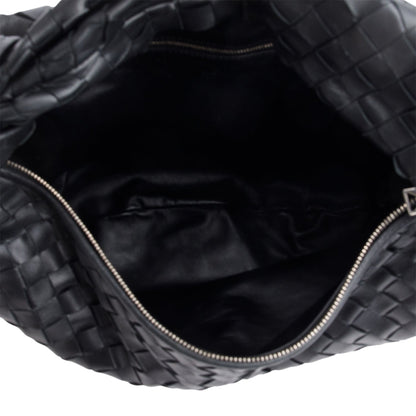 Bottega Veneta Black Nappa Intrecciato Small Jodie Shoulder Bag
