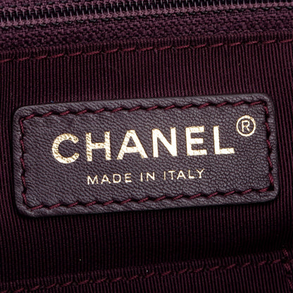 Chanel Purple Quilted Lambskin Drawstring Tote Bag