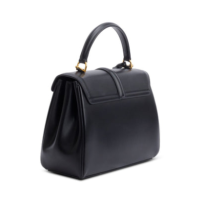 Celine 2023 Black Satinated Calfskin Small 16 Top Handle Bag
