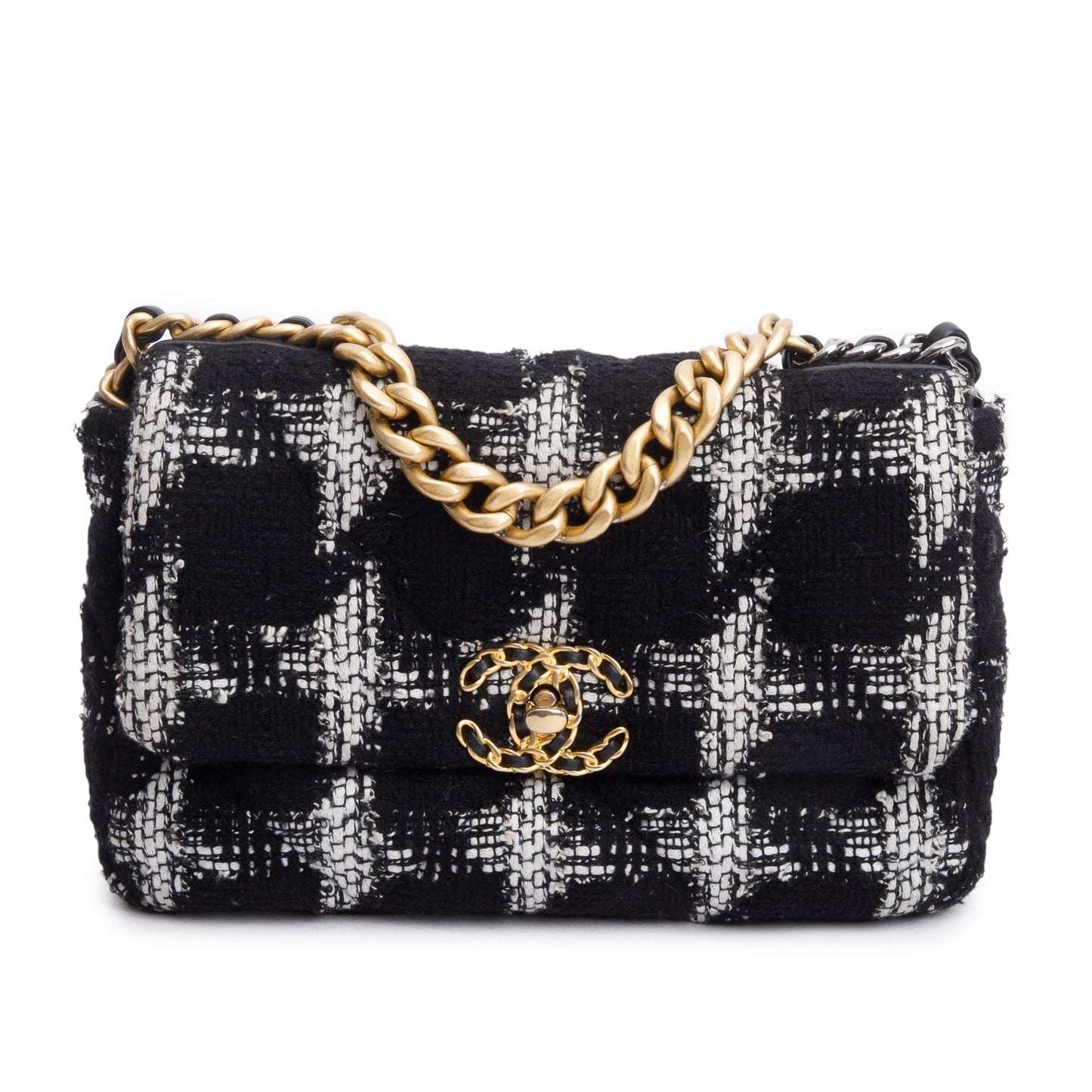 Chanel 2020 Tweed Quilted Medium 19 Flap Bag