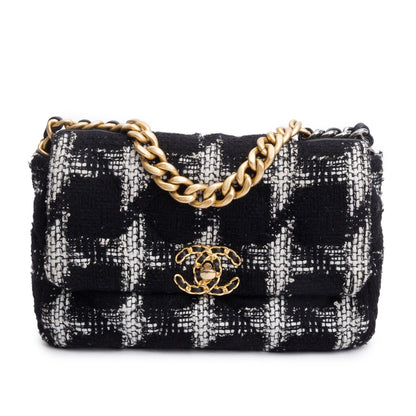 Chanel 2020 Tweed Quilted Medium 19 Flap Bag