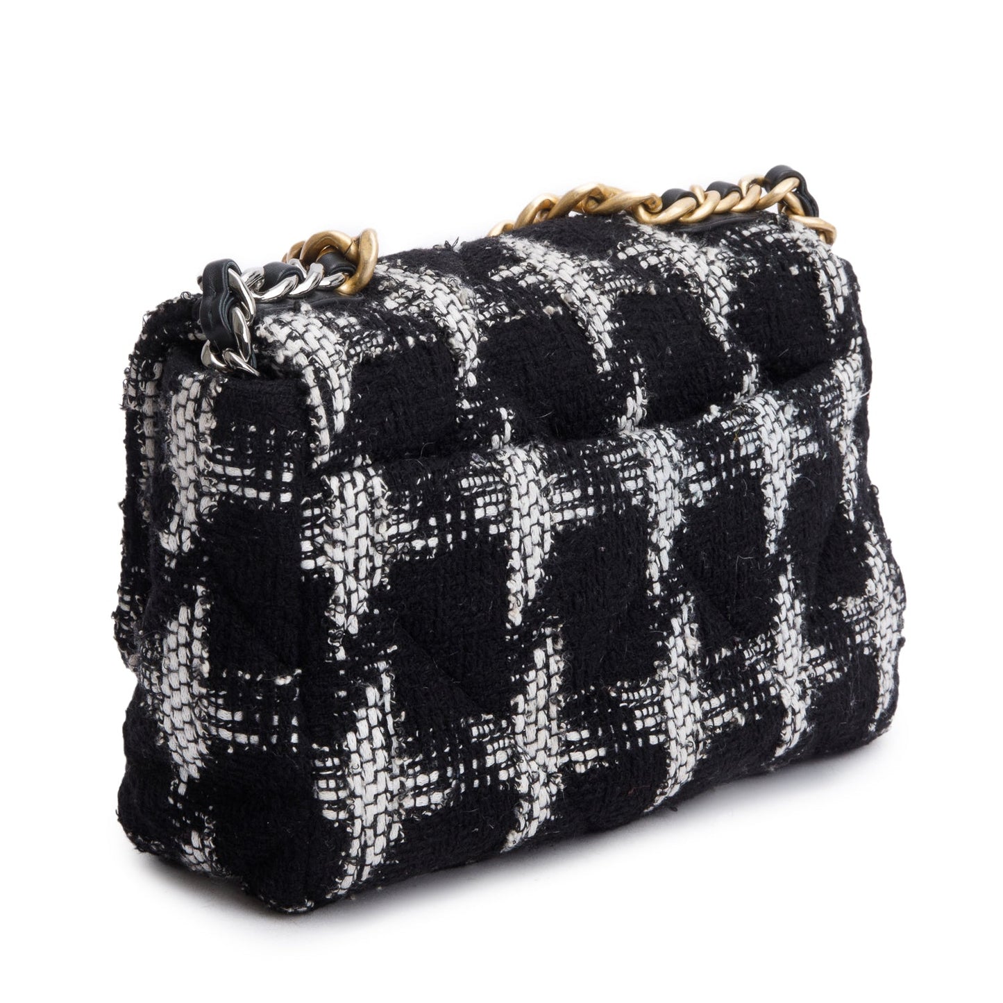 Chanel 2020 Tweed Quilted Medium 19 Flap Bag