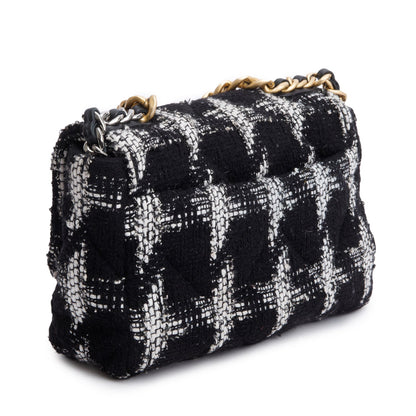 Chanel 2020 Tweed Quilted Medium 19 Flap Bag