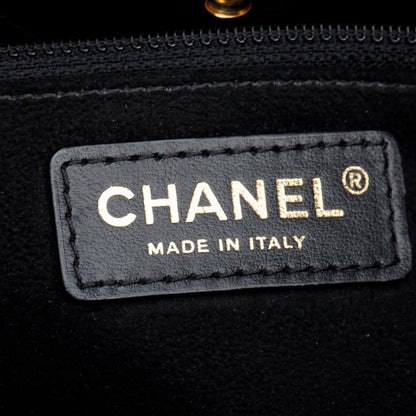 Chanel Black Caviar Small Studded Deauville Tote
