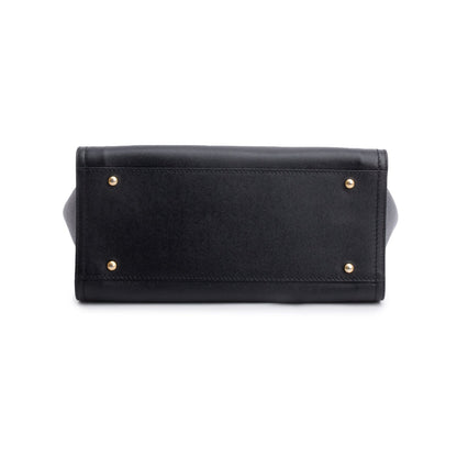 Chanel Black Caviar Small Studded Deauville Tote