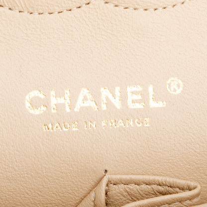 Chanel Beige Quilted Caviar Double Flap Bag