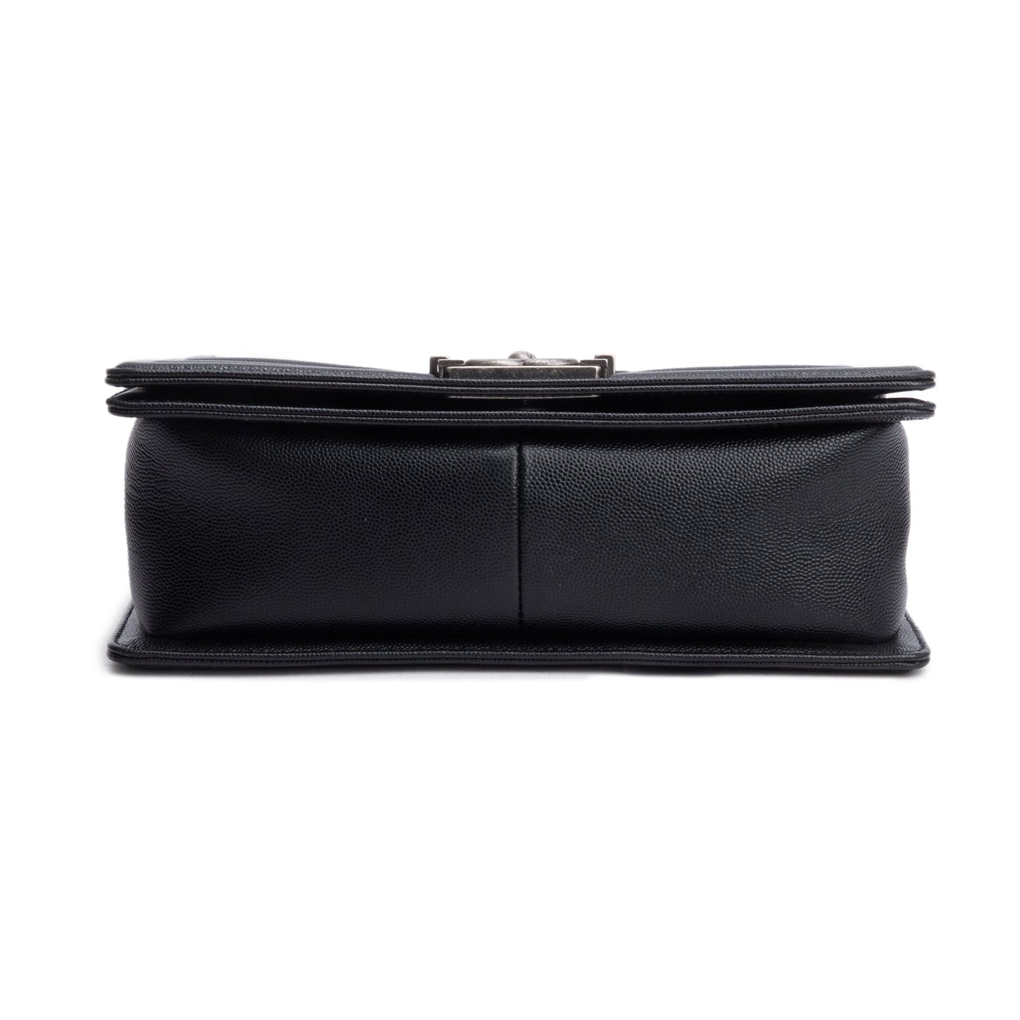 Chanel Black Caviar Quilted Medium Boy Bag