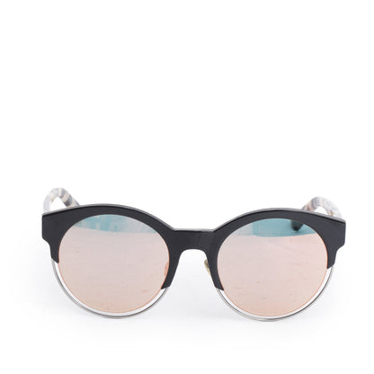 Christian Dior Black/Havana Acetate Diorsideral1 Round Sunglasses