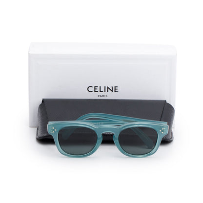 Celine CL40233I Blue Acetate Round Sunglasses
