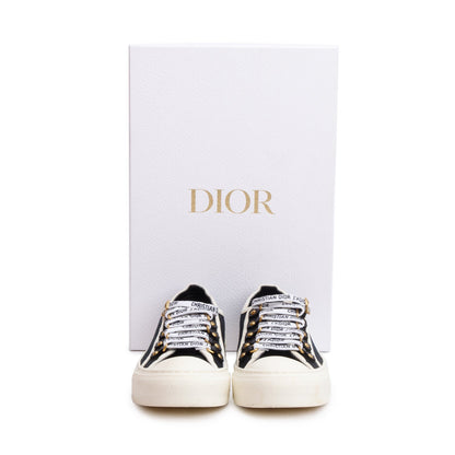 Christian Dior Black Cotton Canvas Walk'N'Dior Sneakers, Size 35.5