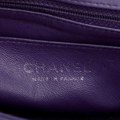 Chanel Quilted Purple Lambskin Mini Rectangular Flap Bag