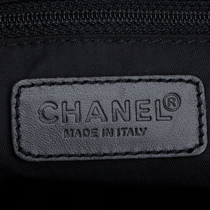 Chanel Black Nylon Travel Ligne Bowling Bag