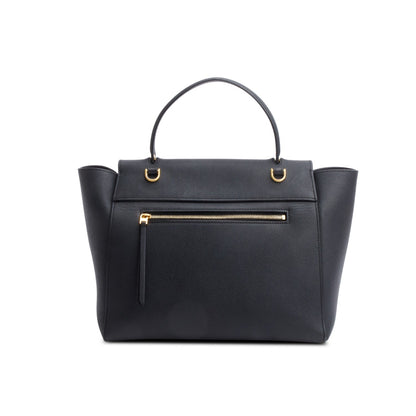 Celine Black Grained Calfskin Leather Mini Belt Bag
