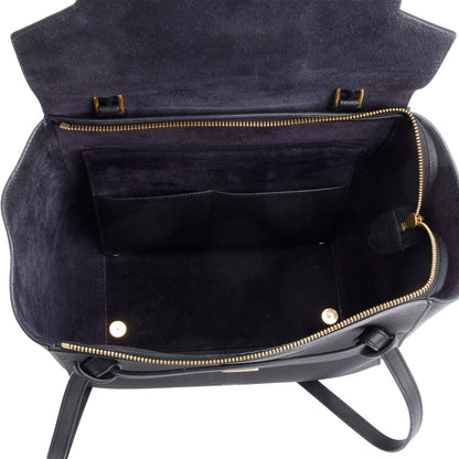 Celine Black Grained Calfskin Leather Mini Belt Bag