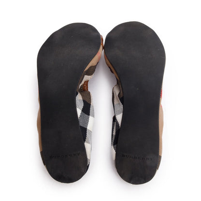 Burberry Bridle House Check Falcony Ballerina Shoes, Size 6