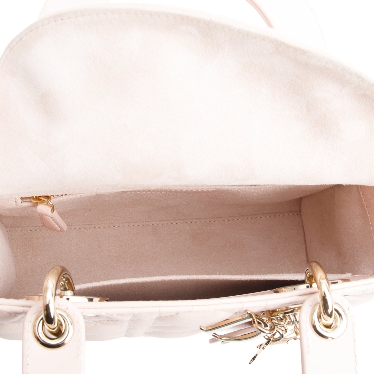Christian Dior 2024 Pink Cannage Lambskin Leather Small Lady Dior Bag
