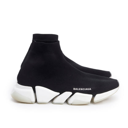Balenciaga Black Knit Speed Trainer Sock Sneaker, Men's Size  43