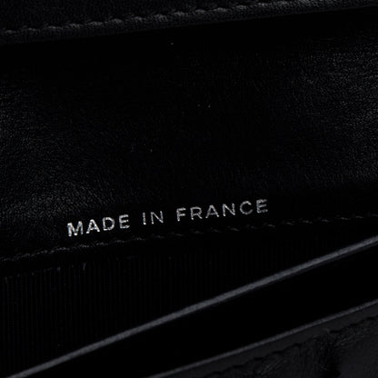 Chanel Black Lambskin Chevron Bi-Fold Wallet