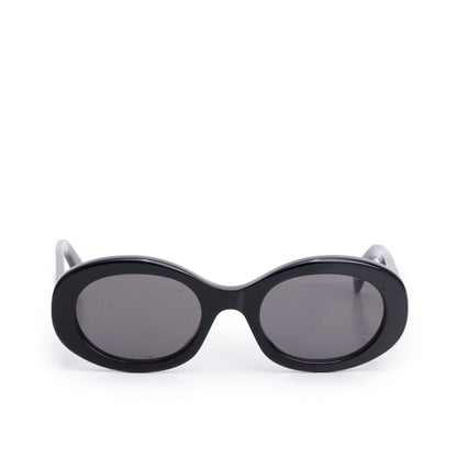 Celine CL40194U Black Acetate Triomphe 01 Oval Sunglasses