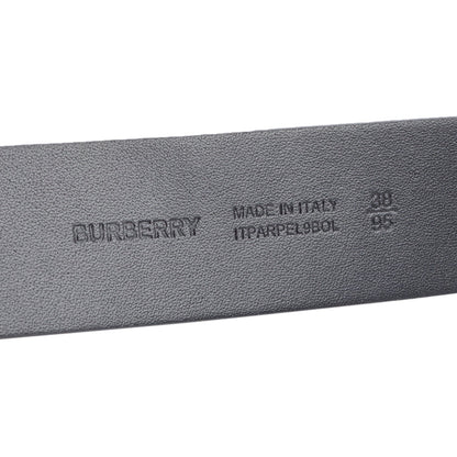 Burberry Biege Check Canvas Logo Plaque Buckle Belt 95 38