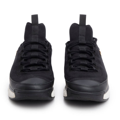 Chanel Black Canvas Calfskin Leather Trim CC Logo Sneakers, Men's Size 42