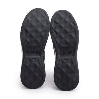 Chanel Black Canvas Calfskin Leather Trim CC Logo Sneakers, Men's Size 42