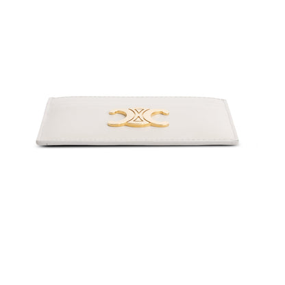 Celine 2023 Neutral Leather Triomphe  Logo Card Holder