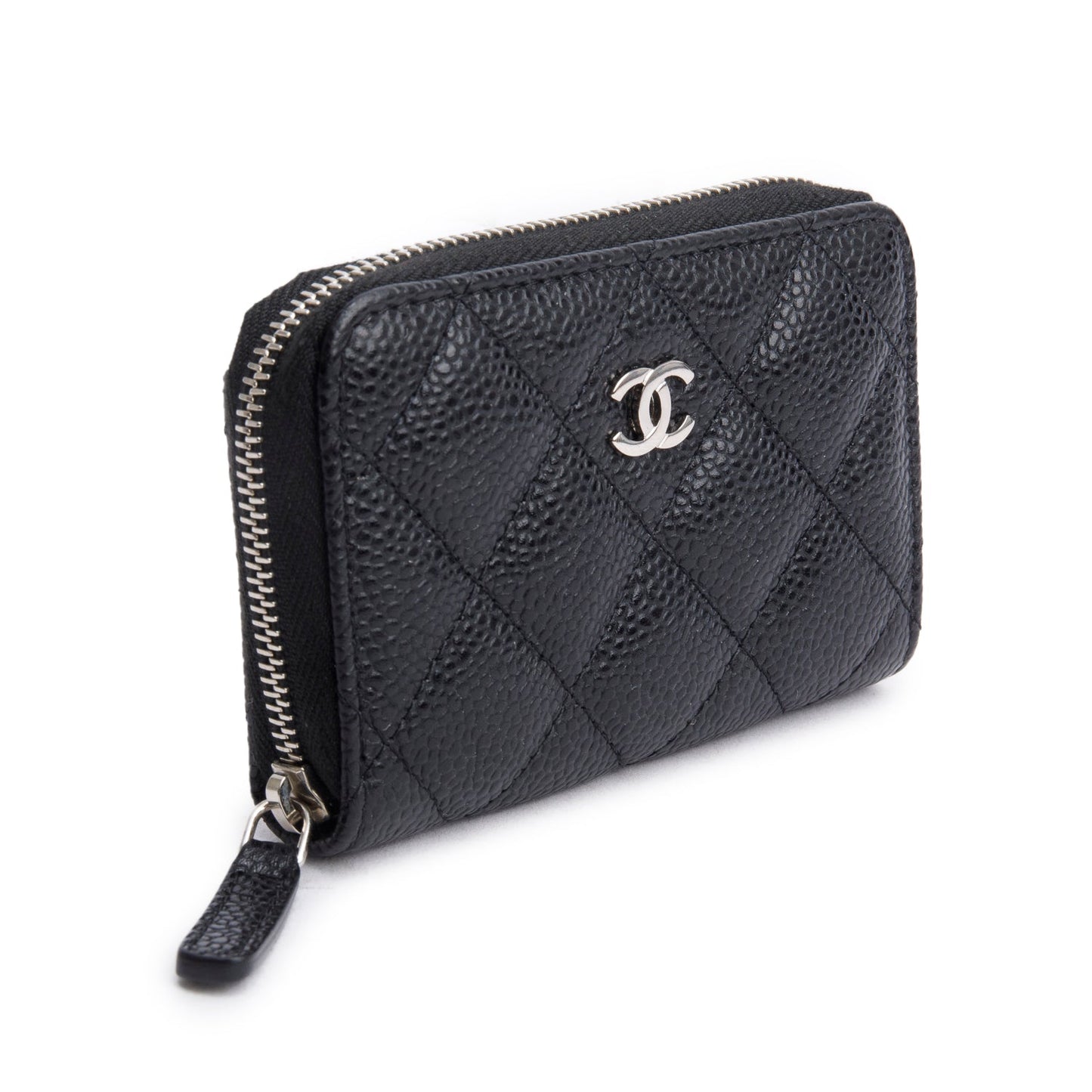 Chanel Black Caviar Leather Classic Zipped Coin Purse