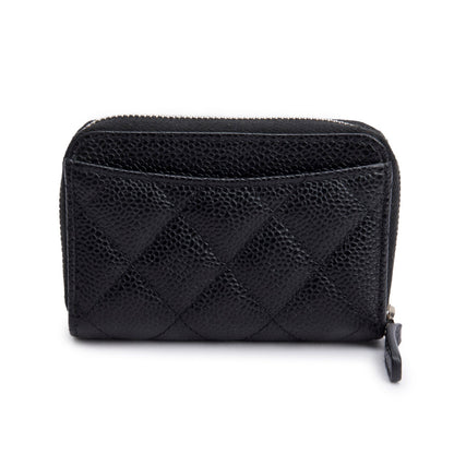 Chanel Black Caviar Leather Classic Zipped Coin Purse
