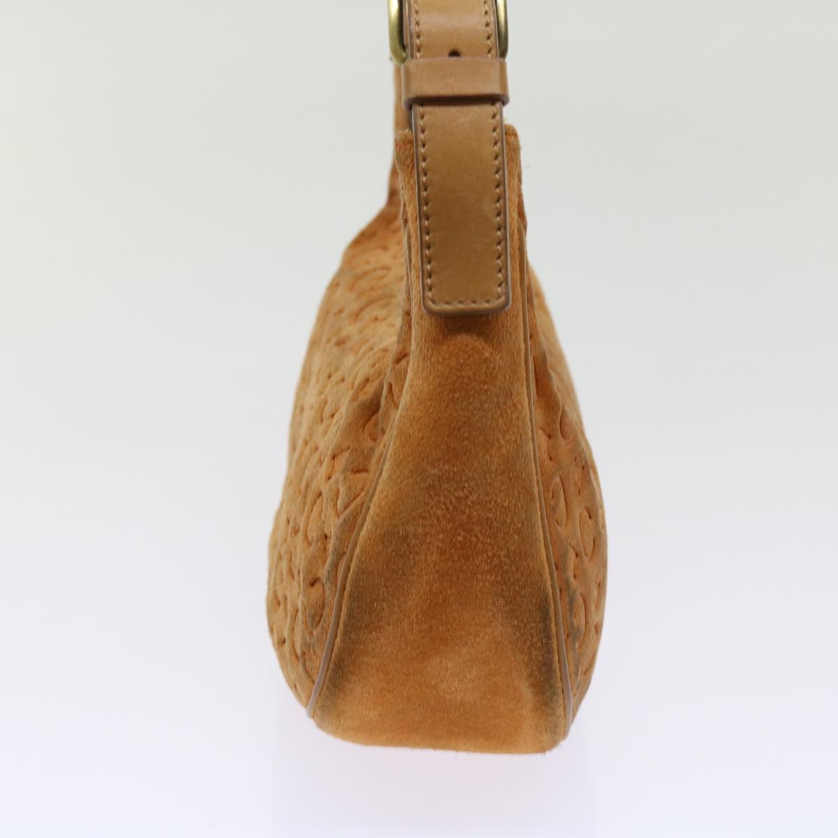 Luxury CELINE C Macadam Canvas Shoulder Bag Orange  64453