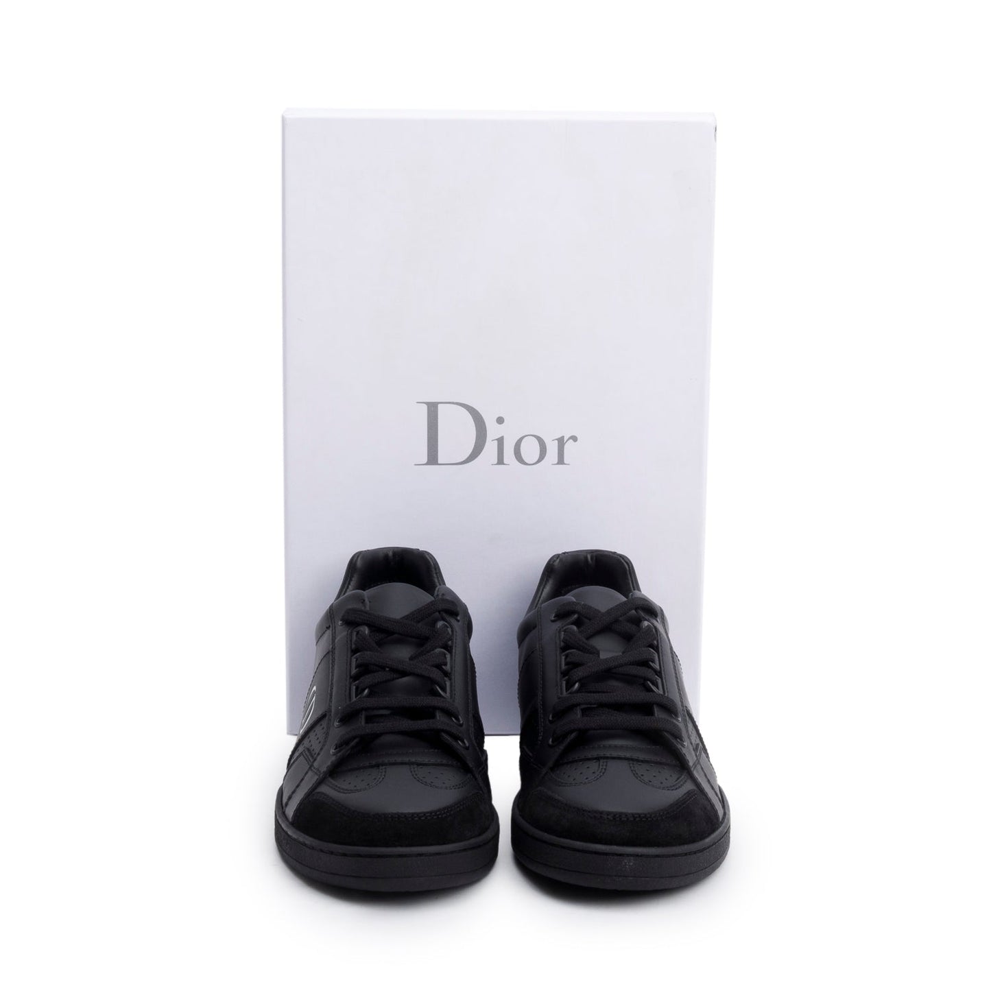 Christian Dior Black Leather Uniform Sneakers, Size 37.5