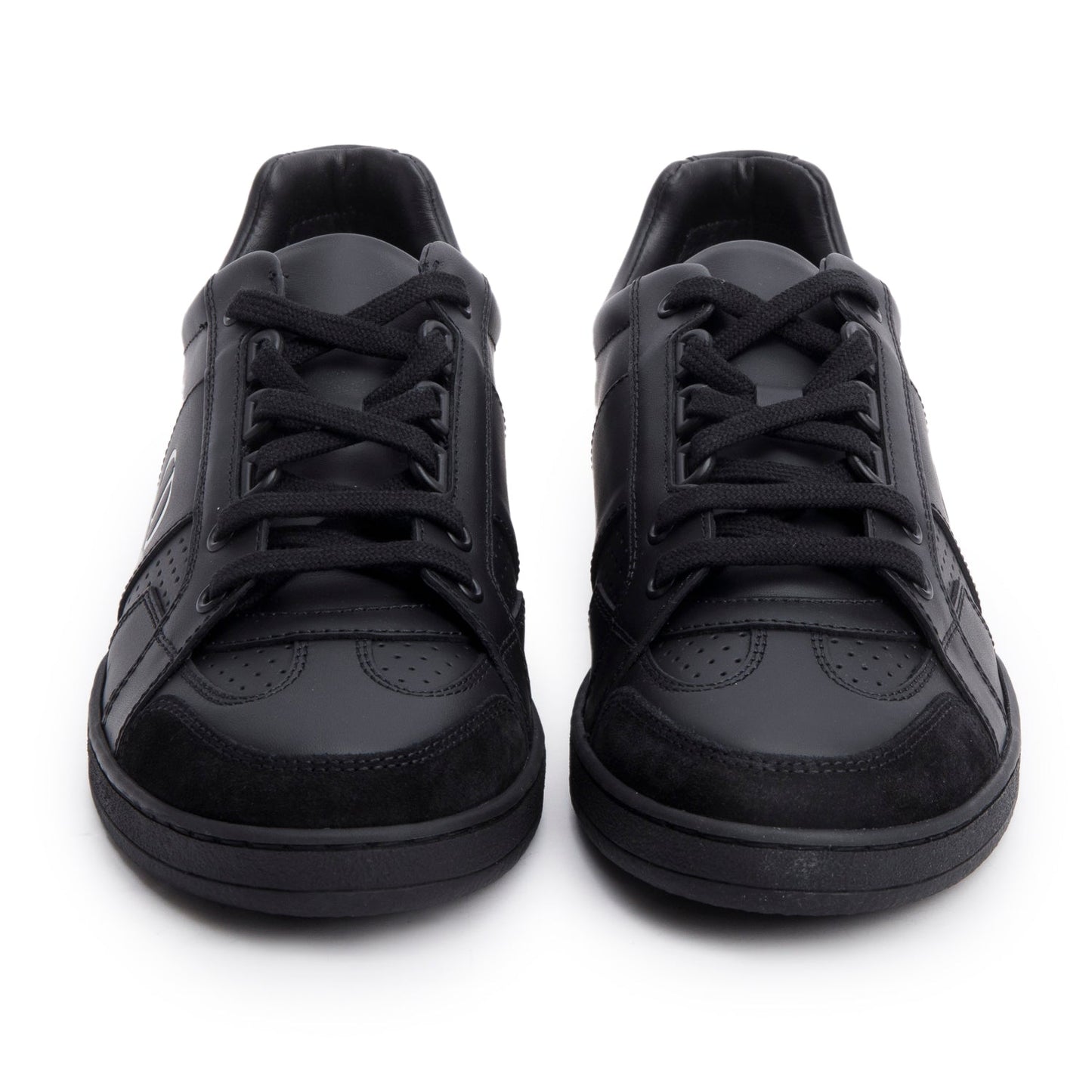Christian Dior Black Leather Uniform Sneakers, Size 37.5