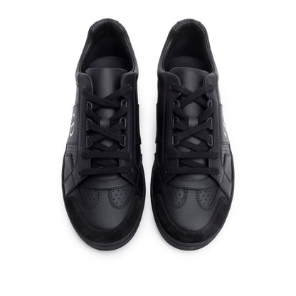 Christian Dior Black Leather Uniform Sneakers, Size 37.5