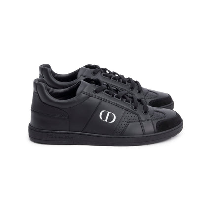 Christian Dior Black Leather Uniform Sneakers, Size 37.5