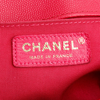 Chanel Pink Caviar Quilted Medium Boy Bag