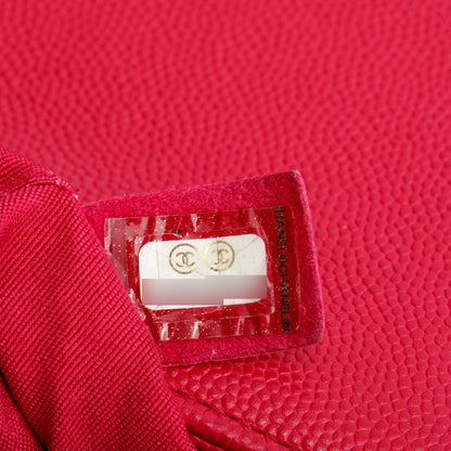 Chanel Pink Caviar Quilted Medium Boy Bag