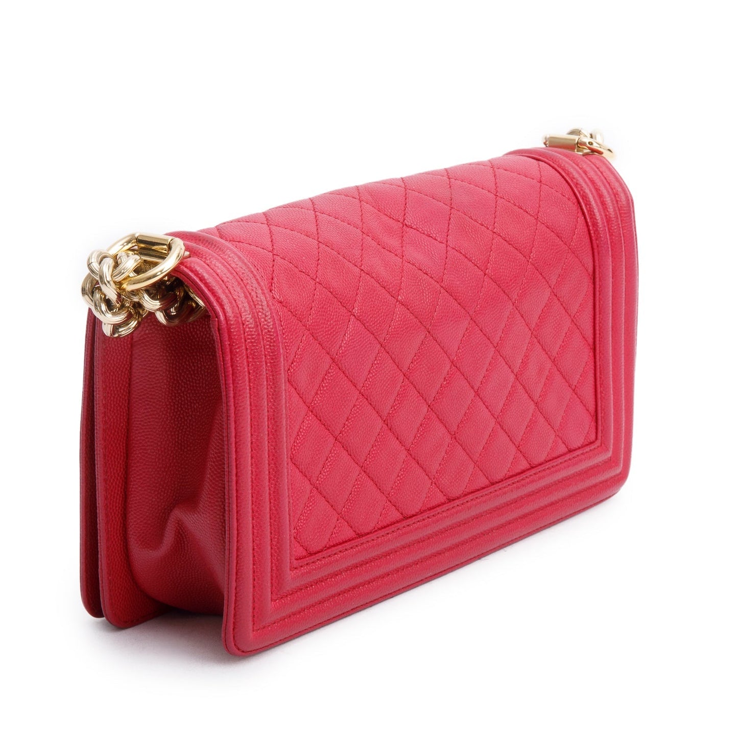 Chanel Pink Caviar Quilted Medium Boy Bag